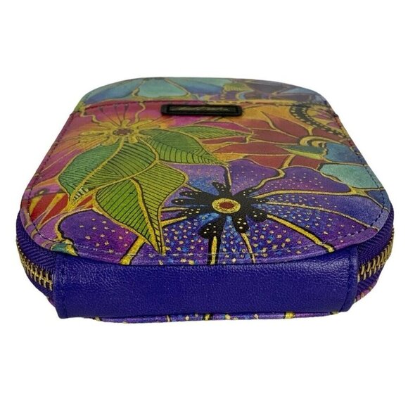 Monarque Signature Series Laurel Burch Blooming Florals Slim Crossbody Bag Purse - Picture 5 of 11